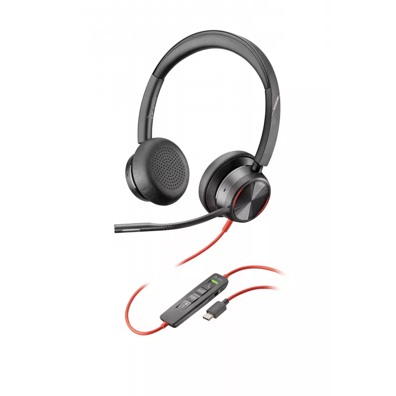 HP Poly Blackwire 8225 USB-C headset, káblový, kancelária/call centrum, 185 g, headset, čierny