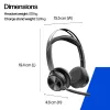 HP Poly Voyager Focus 2-M USB-C-C headset s USB-C/A adaptérom Poly+ 3 roky