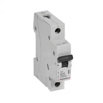 Jistič Legrand 419137 B20A 1P 6kA — B20A jednopólový miniatúrny istič, 6 kA vypínacia schopnosť