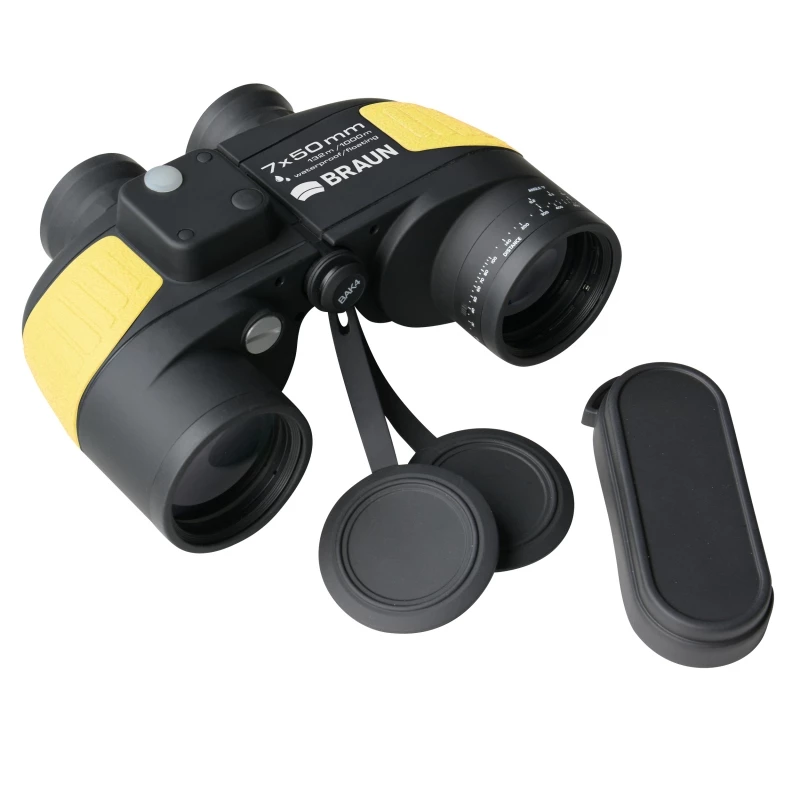 Braun Marine Binoculars ďalekohľad BaK-4 Porro čierna, žltá