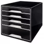 Leitz Desk Cube 5-drawer, 5 zásuviek, plast, čierna, 1 ks, 270 mm, 287 mm
