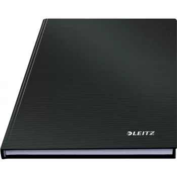 Leitz zápisník Solid Hardcover A5 linajkovaný 90 g 80 listov, monochromatický, čierna, A5, 80 listov, lesklý, 80 g/m²