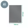 Leitz zápisník Solid Hardcover A5 linajkovaný 90 g 80 listov, monochromatický, čierna, A5, 80 listov, lesklý, 80 g/m²