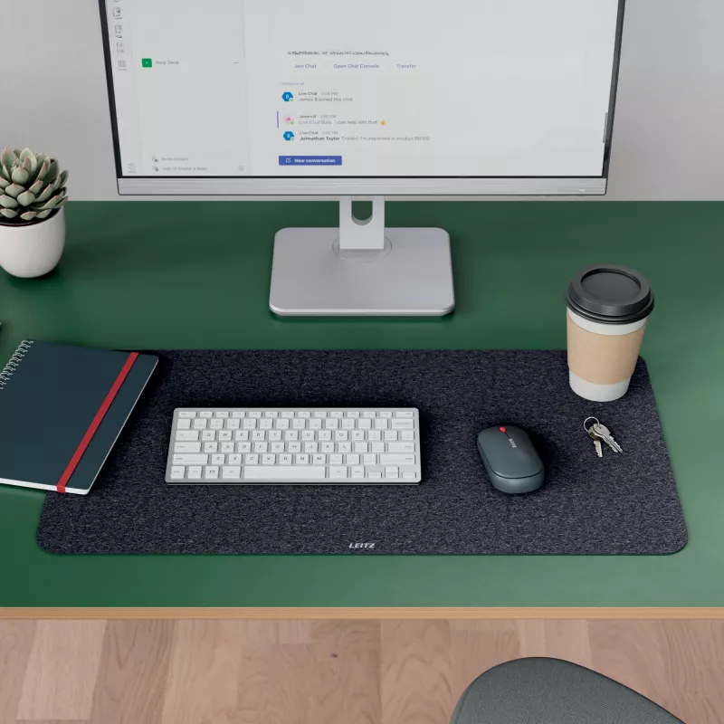 Leitz Large Felt Desk Mat, tmavosivá, plsť, 360 mm, 700 mm, 3 mm, 400 g
