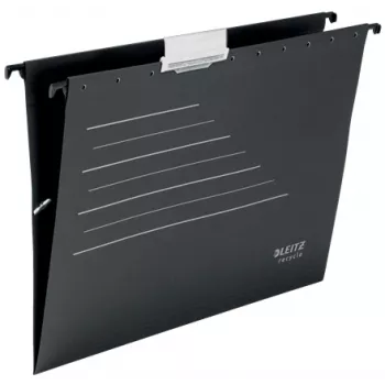 Leitz Alpha® Recycle kartónová závesná mapa, A4, čierna, kartón, 80 g/m², 150 listov, 348 mm