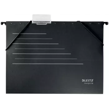 Leitz Alpha® Recycle kartónová závesná mapa, A4, čierna, kartón, 80 g/m², 150 listov, 348 mm