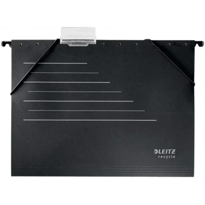 Leitz Alpha® Recycle kartónová závesná mapa, A4, čierna, kartón, 80 g/m², 150 listov, 348 mm