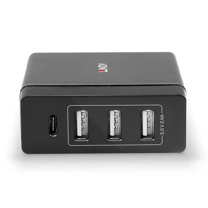 Lindy 4 port USB Type C a A smart nabíjačka s Power Delivery, 72W