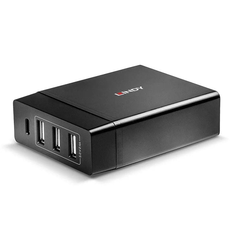 Lindy 4 port USB Type C a A smart nabíjačka s Power Delivery, 72W