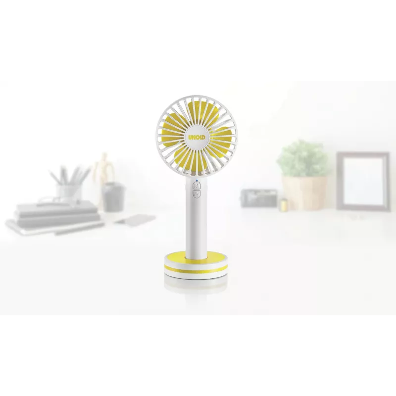 Unold Breezy 86610 ručný ventilátor, biely/žltý