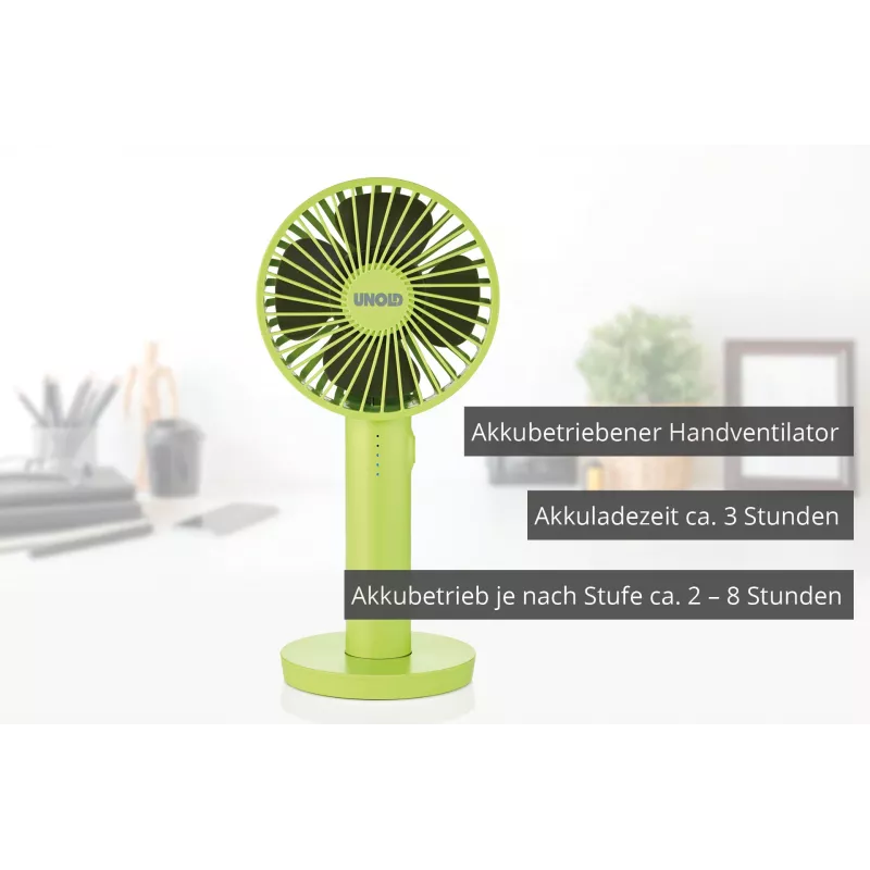 Unold Breezy II zelený 10 cm ručný ventilátor