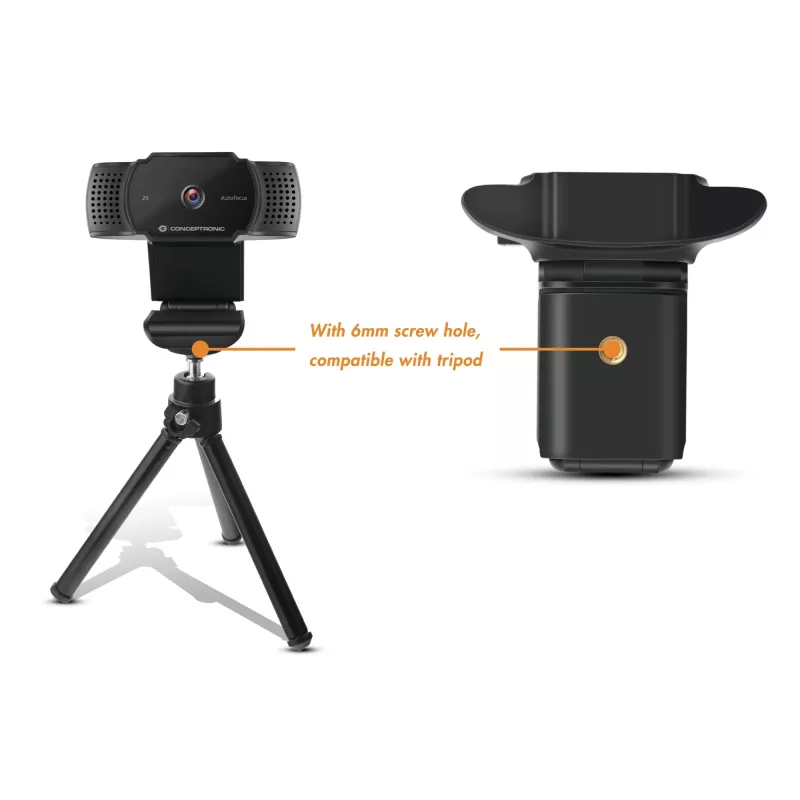 Conceptronic AMDIS 2K Super HD webkamera s automatickým zaostrovaním a mikrofónom