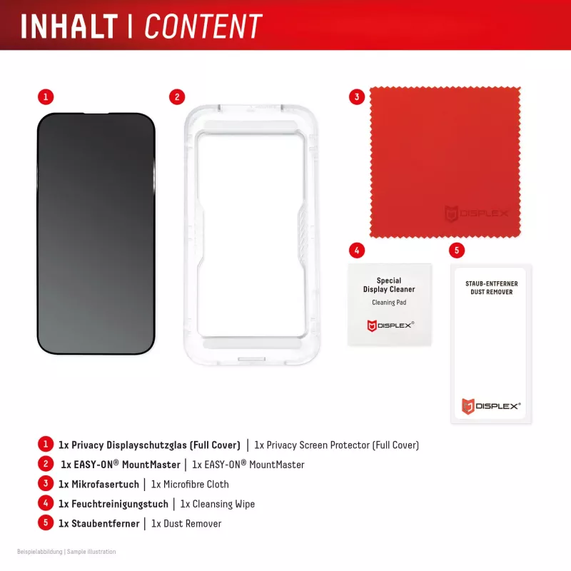 Displex Privacy Screen Protector (10H) pre Apple iPhone 17 Pro, filter proti zvedavým pohľadom