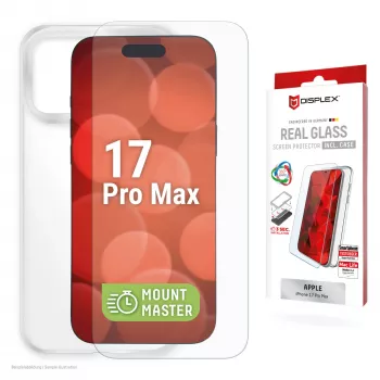 Ochranná fólia displeja a puzdro pre Apple iPhone 17 Pro Max od e.v.i. — tvrdené sklo, transparentné, odolné proti poškriabaniu a nárazom
