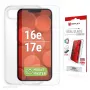 Ochranná fólia displeja a puzdro e.v.i. Displex pre Apple iPhone 16e/17e, tvrdené sklo, transparentné, odolné proti poškriabaniu
