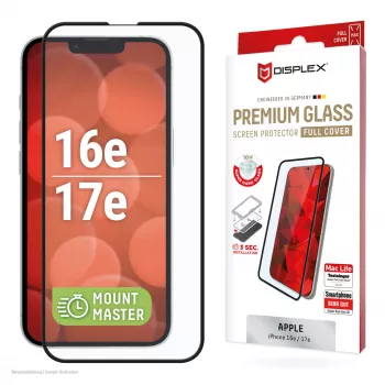 Displex Premium ochranné sklo z tvrdeného skla (plné krytie, 10H) pre Apple iPhone 16e/17e
