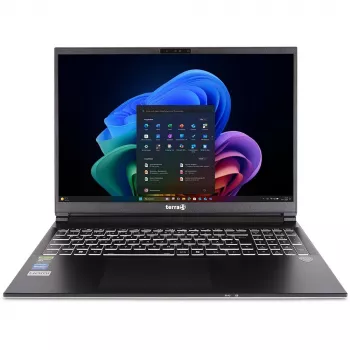 TERRA MOBILE GAMER ELITE 3A Copilot+ PC AMD Ryzen™ AI 7 350 Laptop 40,6 cm (16 palcov) WQXGA 32 GB DDR5-SDRAM 1 TB SSD NVIDIA GeForce RTX 5060 Wi-Fi 6E (802.11ax) Windows 11 Home Deutsch strieborná