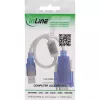InLine 33304X USB na sériový adaptérový kábel s feritom, USB-A na 9-pinový Sub-D konektor samec