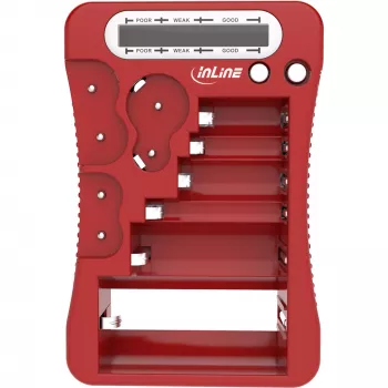 InLine 01285R tester batérií s LCD displejom