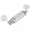 Hama C-Laeta USB pamäťový kľúč 64 GB USB Type-A / USB Type-C 3.2 Gen 1 (3.1 Gen 1) strieborný