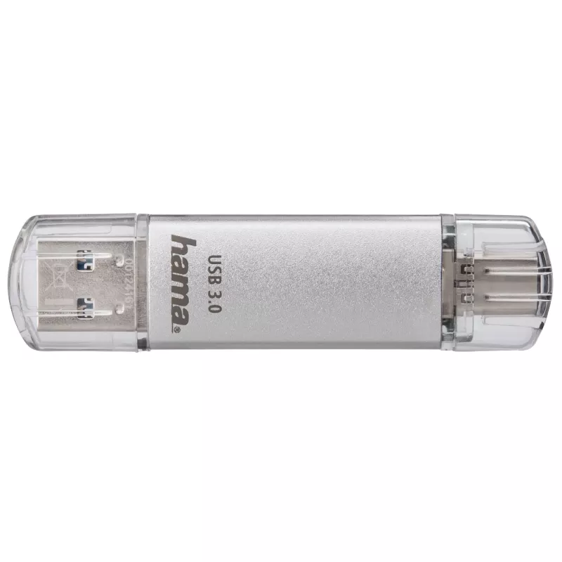 Hama C-Laeta USB pamäťový kľúč 64 GB USB Type-A / USB Type-C 3.2 Gen 1 (3.1 Gen 1) strieborný