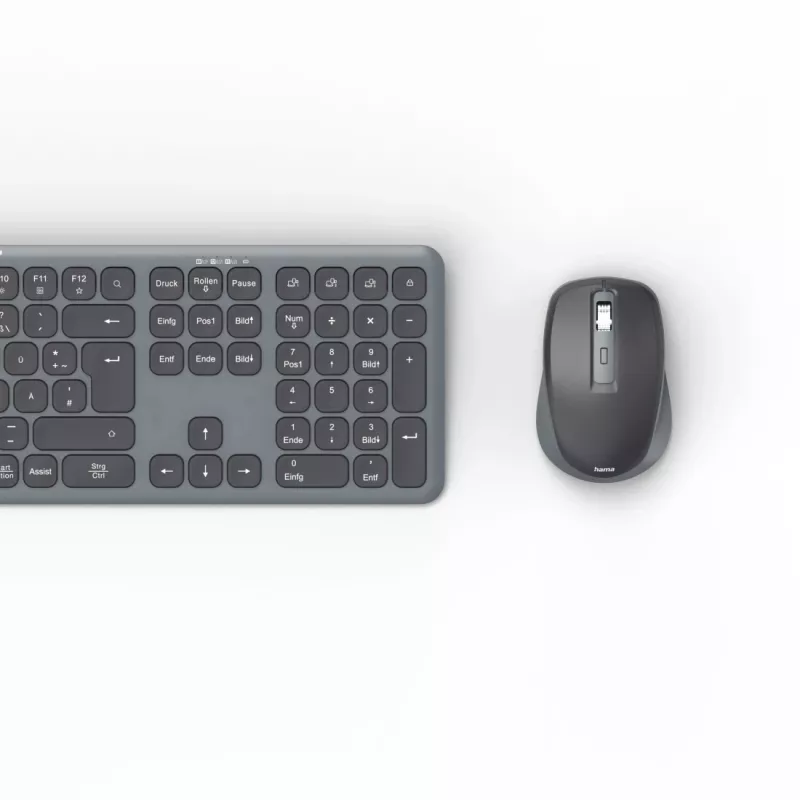 Hama WKM-550 klávesnica myš súčasťou Home/Office RF Wireless + Bluetooth QWERTZ Deutsch čierna