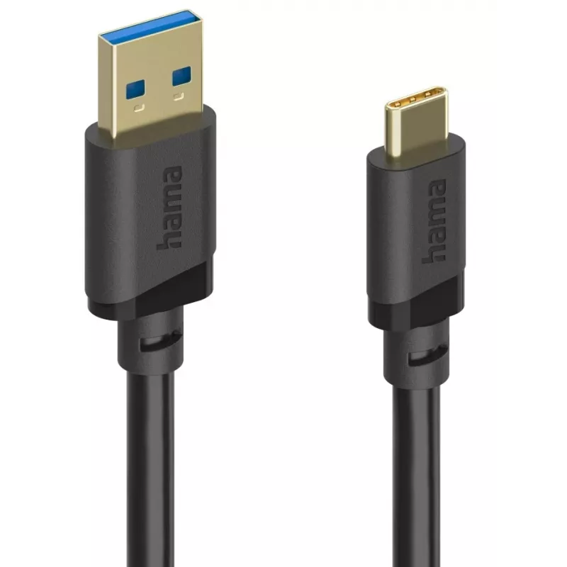 Hama 00202006 USB kábel USB 3.2 Gen 1 (3.1 Gen 1) 1,5 m USB A USB C 5 Gbit/s čierny