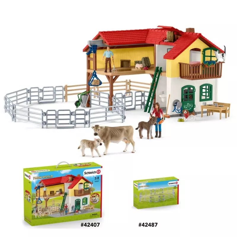 schleich ohrada, plot k figúrke, 3 roky, strieborná