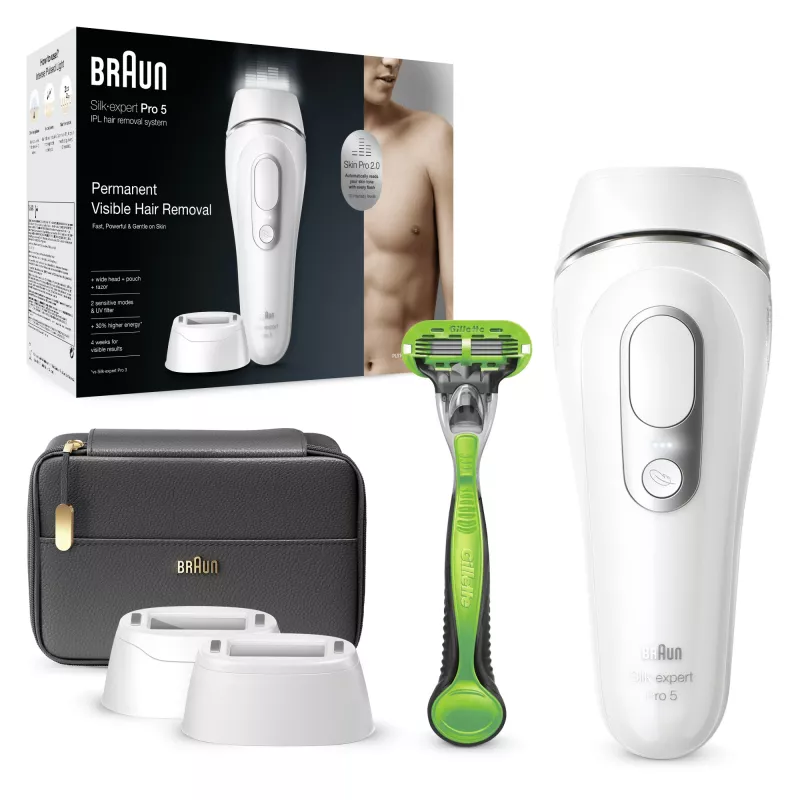 Braun Silk-expert Pro Silk·expert Pro 5 PL5145 intenzívne pulzné svetlo (IPL) strieborná, biela