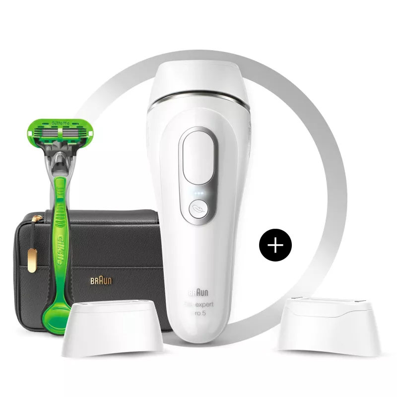 Braun Silk-expert Pro Silk·expert Pro 5 PL5145 intenzívne pulzné svetlo (IPL) strieborná, biela
