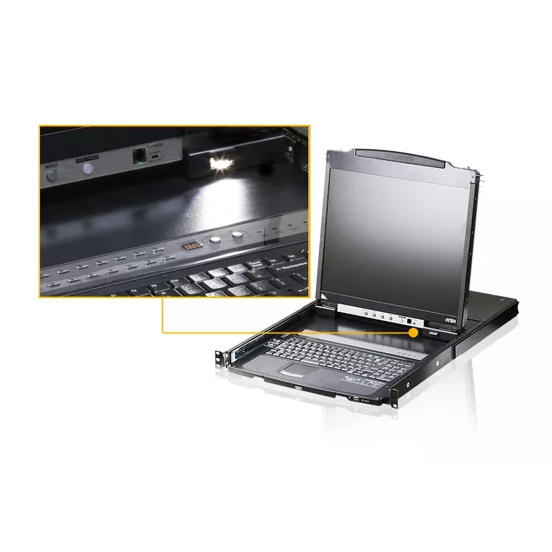 ATEN CL5800N-ATA-EG racková konzola 48,3 cm (19 inch) čierna