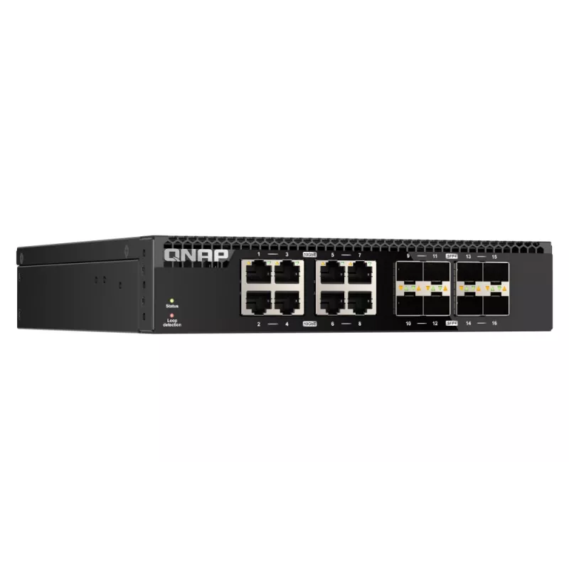 QNAP QSW-3216R-8S8T sieťový switch Unmanaged L2 10G Ethernet (100/1000/10000) čierny