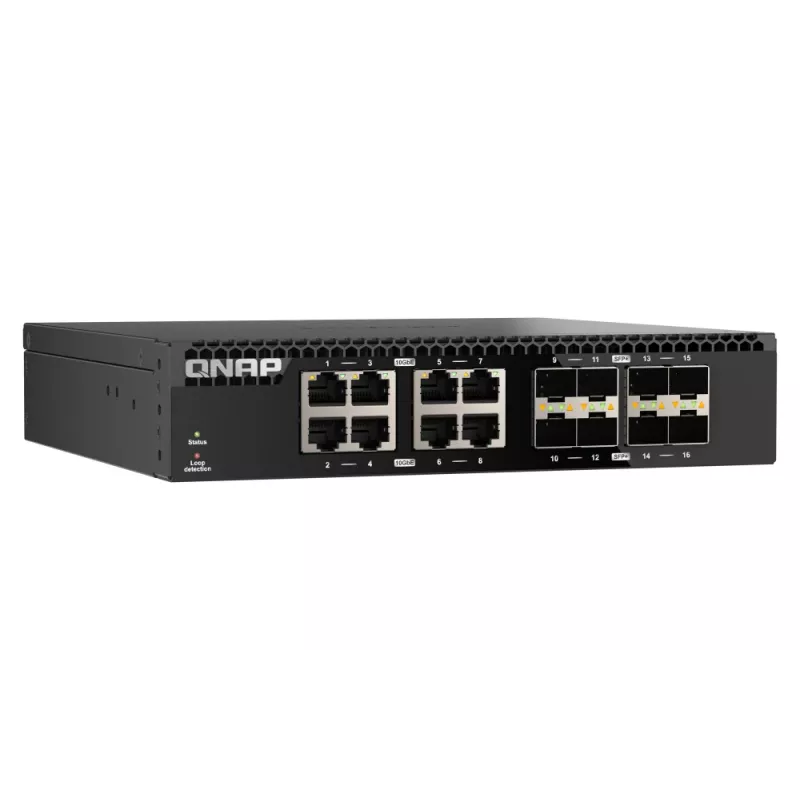QNAP QSW-3216R-8S8T sieťový switch Unmanaged L2 10G Ethernet (100/1000/10000) čierny