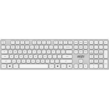 MSI FORGE K210 W COMBO WHITE US klávesnica myš v balení Home/Office USB QWERTY US English