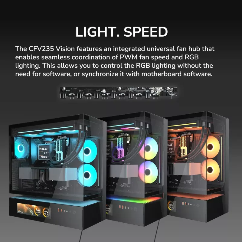 Cougar CFV235 Vision Midi Tower PC skriňa, ARGB, 9,16