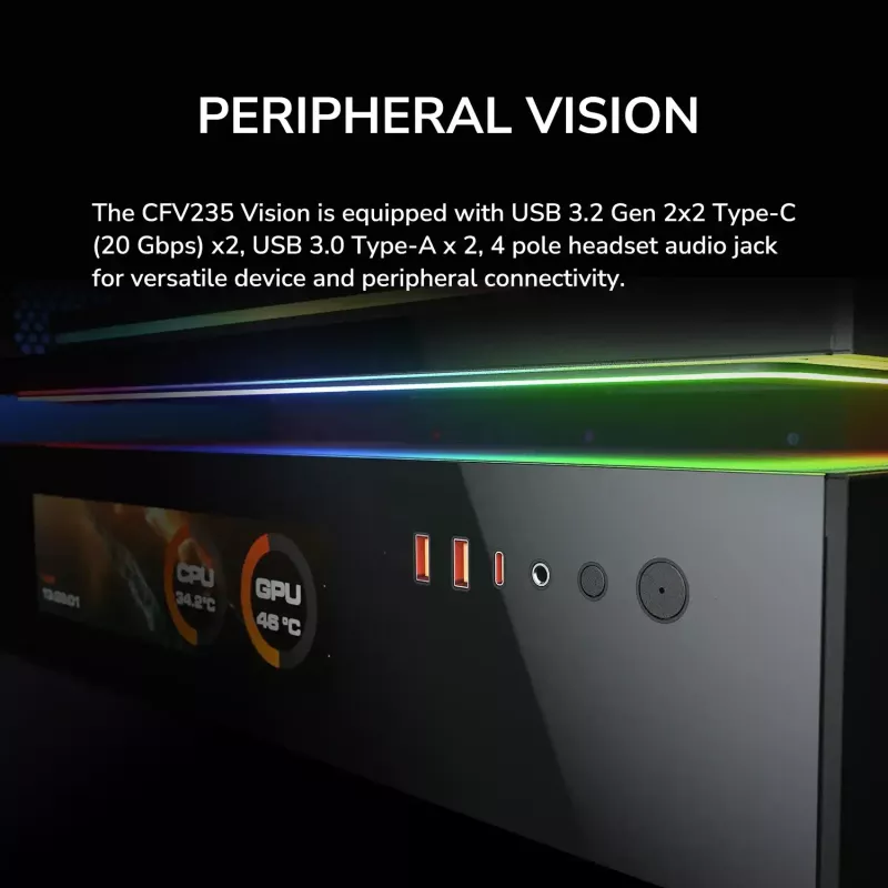 Cougar CFV235 Vision Midi Tower PC skriňa, ARGB, 9,16