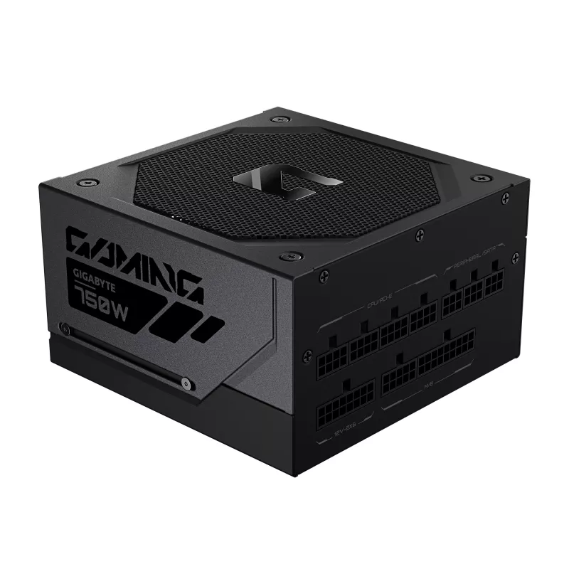 GIGABYTE GAMING 750GM PG5 napájací zdroj - PCIe 5.1, 80 PLUS Gold, plne modulárna konštrukcia, 135 mm ventilátor, kompatibilný s ATX 3.1, EU konektor