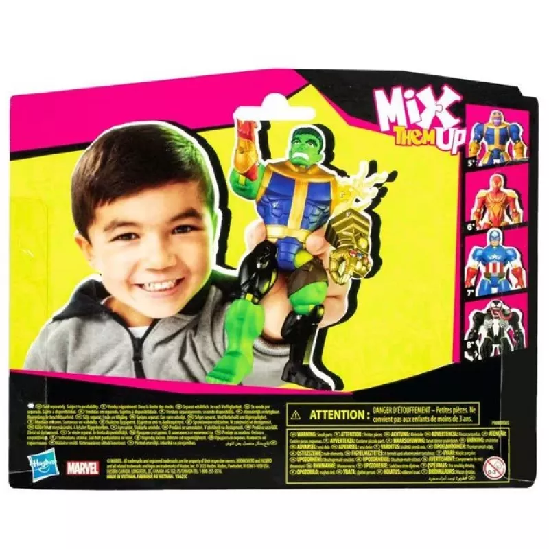 HASBRO Marvel MixMashers Avengers Hulk Mix-&-Match akčná figúrka, viacfarebná, pre deti od 4 rokov