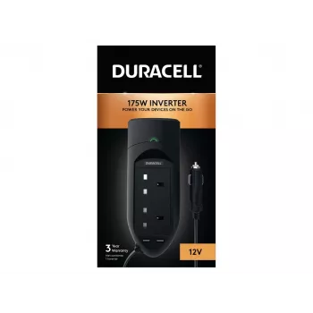 Duracell 175W dvojzásuvkový UK menič, univerzálny, auto, 12 V, 175 W, 12 V, DC-AC