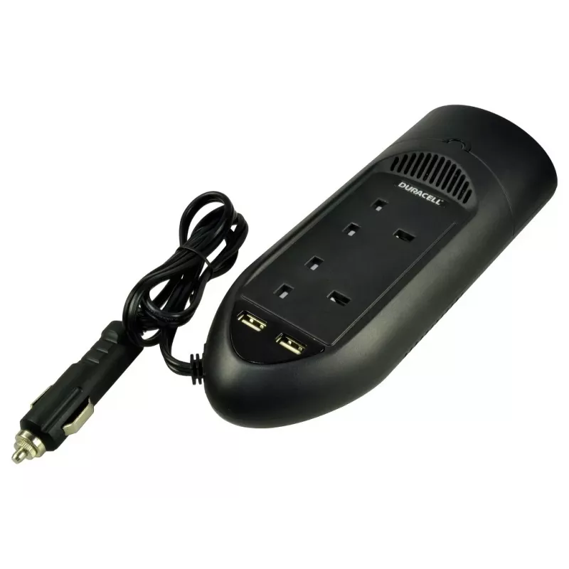 Duracell 175W dvojzásuvkový UK menič, univerzálny, auto, 12 V, 175 W, 12 V, DC-AC