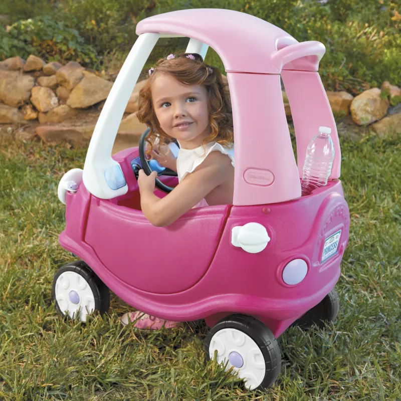 Little Tikes Cozy Coupe Princess, 1,5 roka, 4 kolesá, plast, modrá, ružová, biela