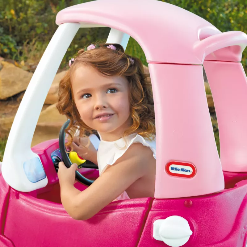 Little Tikes Cozy Coupe Princess, 1,5 roka, 4 kolesá, plast, modrá, ružová, biela