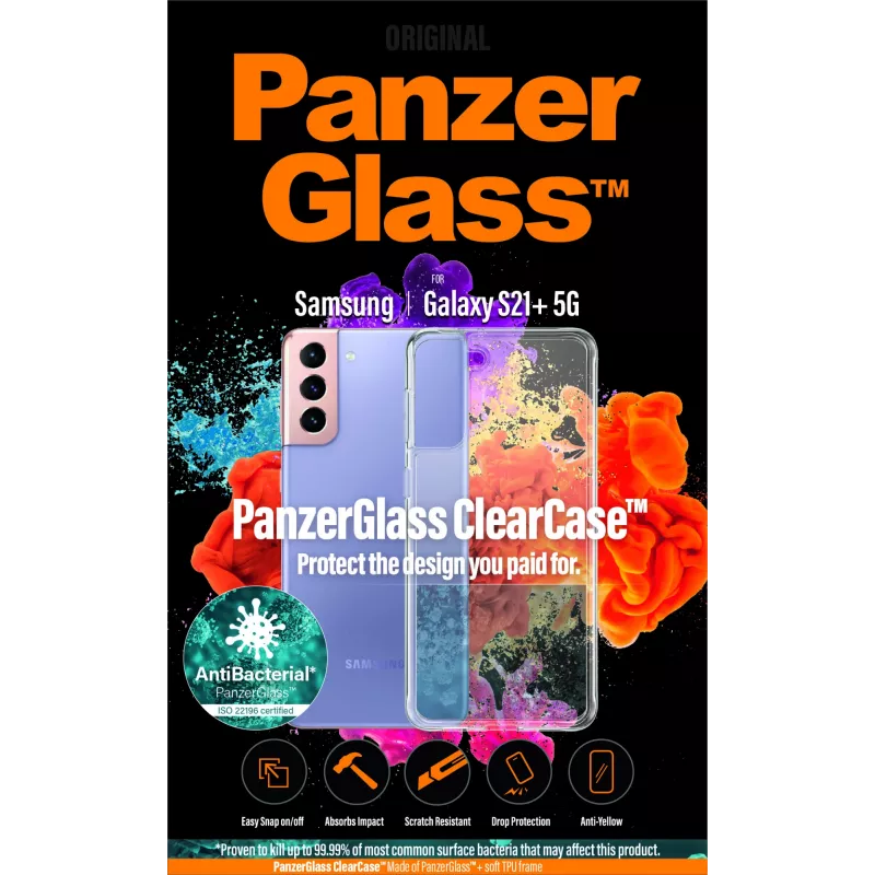 PanzerGlass ® ClearCase™ Samsung Galaxy S21 Plus 5G, kryt, Samsung, Samsung - Galaxy S21+, transparentný