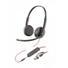 HP Poly Blackwire 3225 stereo USB-C headset +3,5-mm jack +USB-C/A adaptér (Bulk)