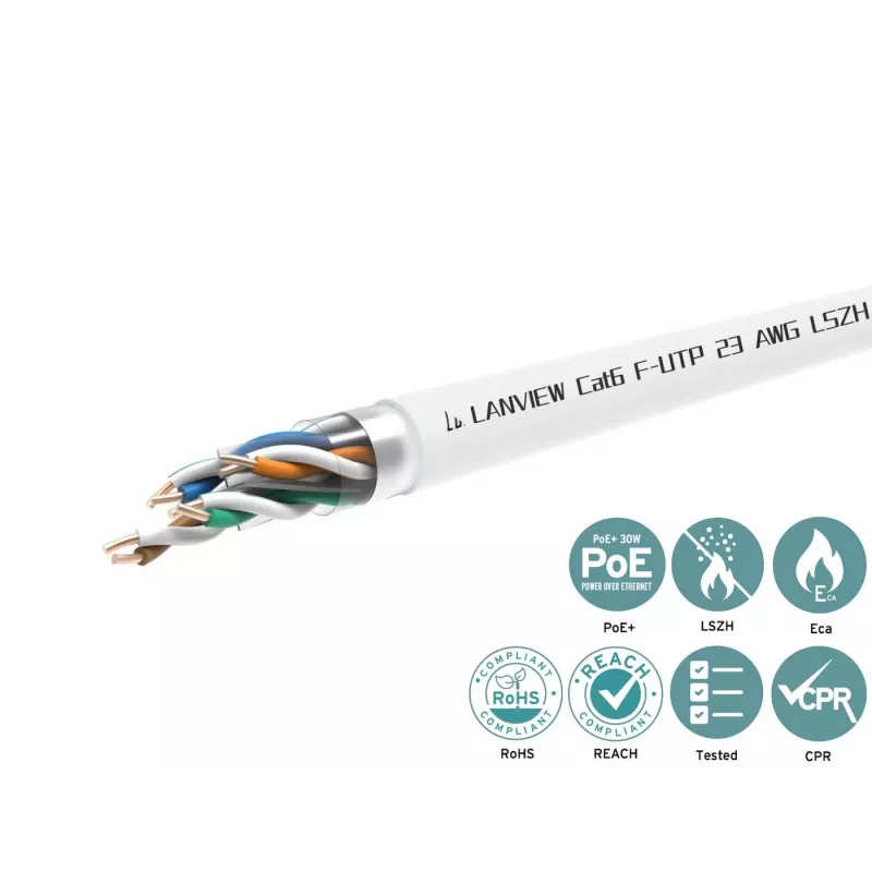 Lanview LVN122113 sieťový kábel biely 305 m Cat6 F/UTP (FTP)