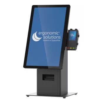 Kiosk set Ergonomic Solutions SpacePole Mini Kiosk na pult čierny kov
