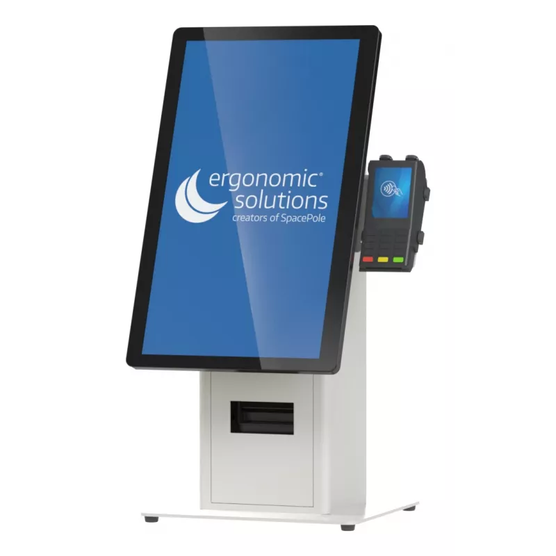 Kiosk set Ergonomic Solutions SpacePole Mini Kiosk na pult čierny kov