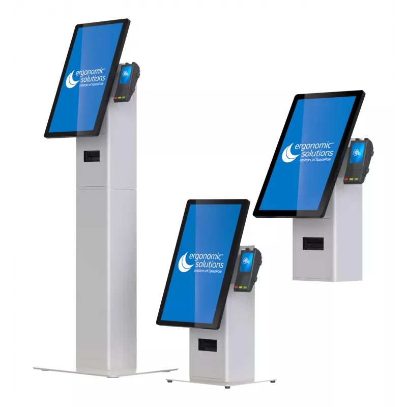 Kiosk set Ergonomic Solutions SpacePole Mini Kiosk na pult čierny kov