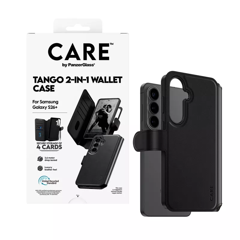PanzerGlass CARE™ by ® Tango 2-in-1 puzdro s peňaženkou s Qi Samsung Galaxy S26+