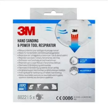 3M Cool Flow 8822 FFP2 NR D jednorazové respirátory, 5 ks (8822PRO5)